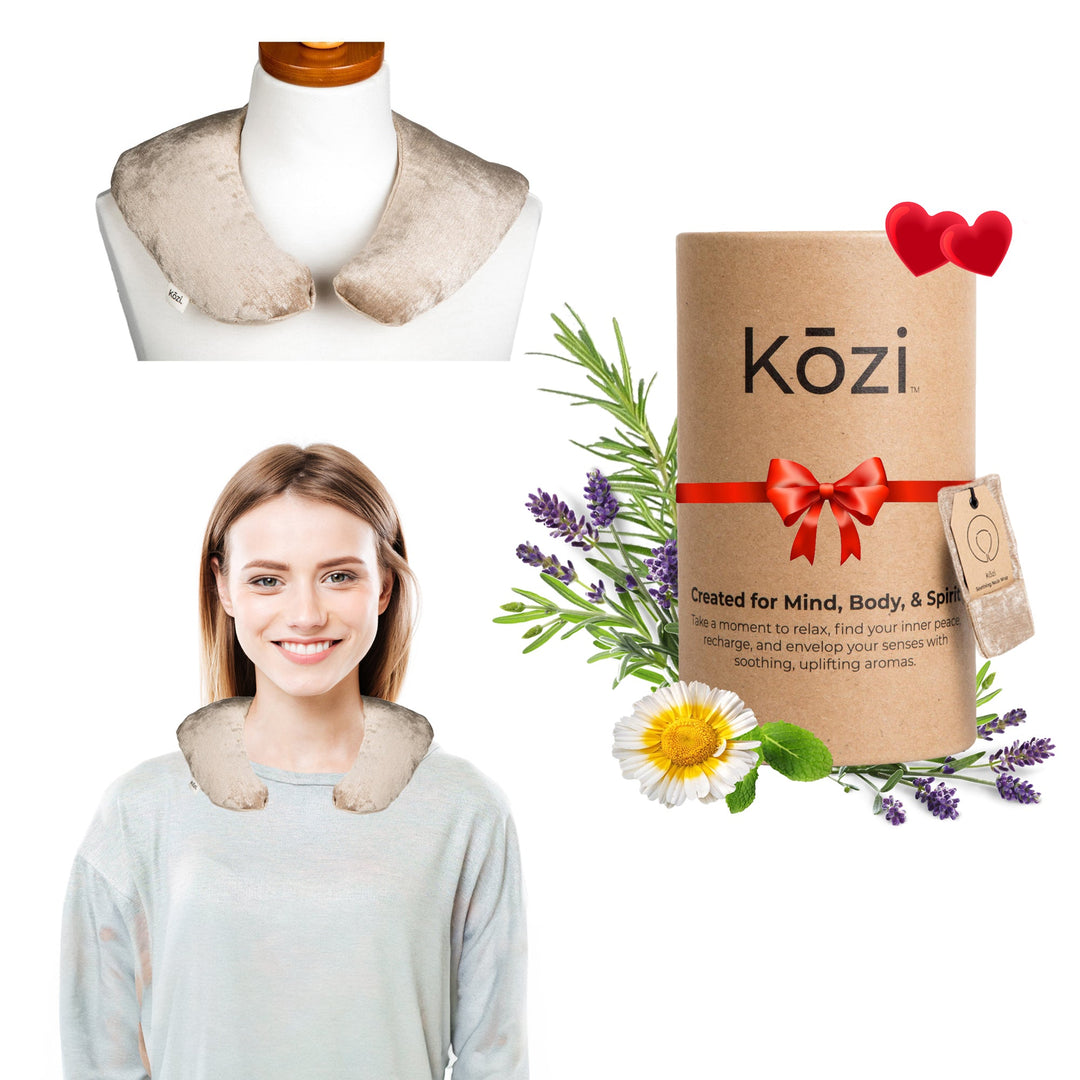 Kozi Soothing Neck Wrap - Microwave Heat Pad/ Cooling Neck Wrap: