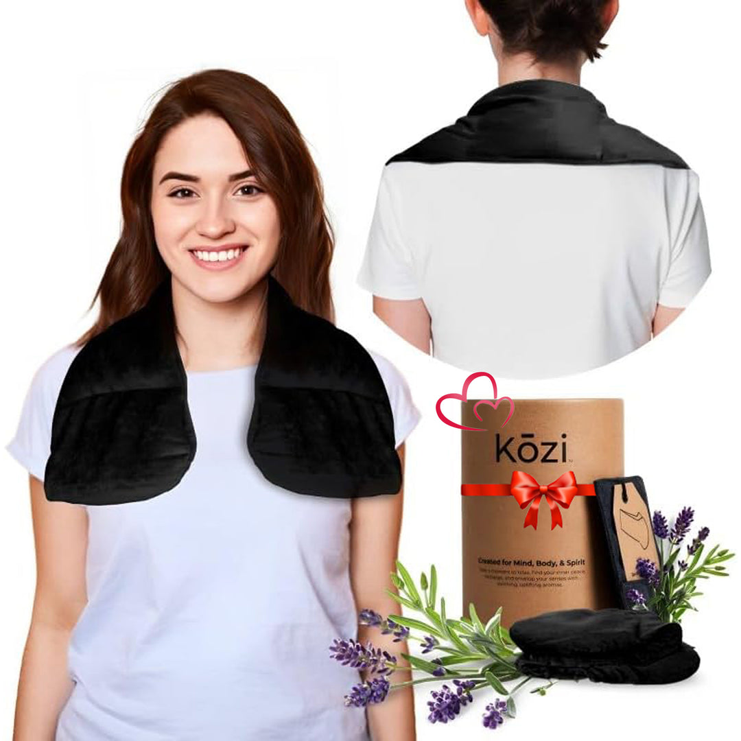 Kozi Décolleté Neck Wrap, Warm & Cold Herbal Neck Wrap for Muscle Pain